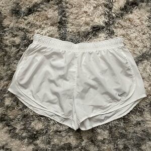 White Nike Running shorts